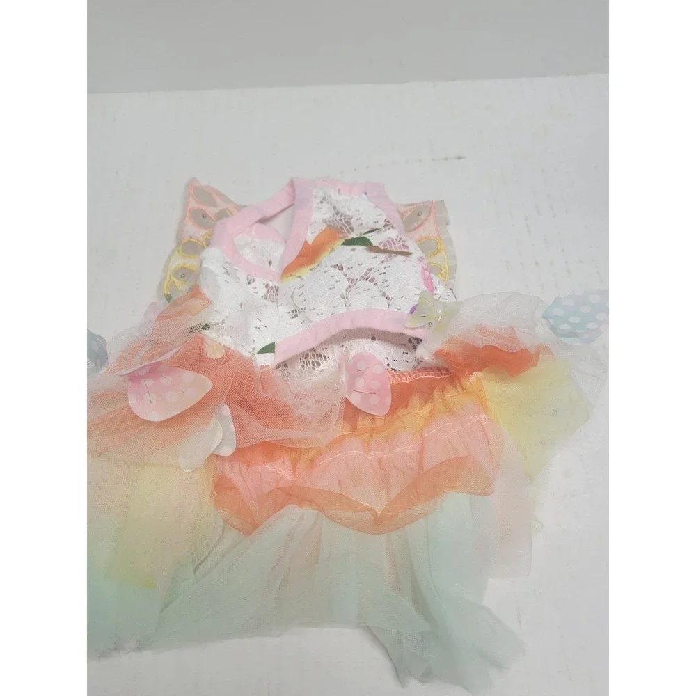 Pastel Butterfly Pet Tutu Dress Lace Floral Fairycore‎ Small Dog Cat Costume